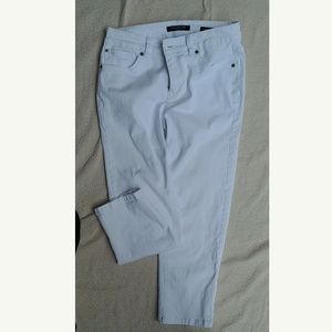 Capri denim jeans white